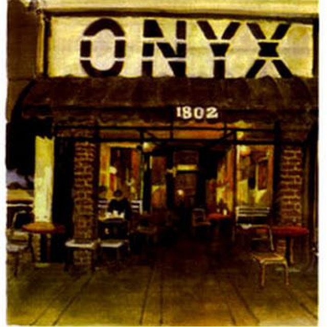 ONYX CAFE - My first cup of coffee, art show and open mic.