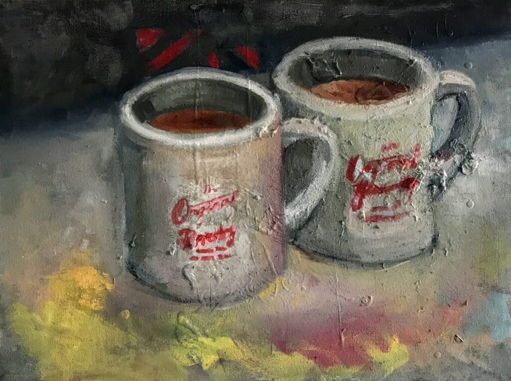 I am working on a new Coffee Cup Painting