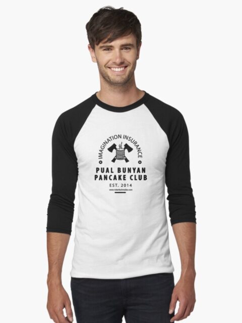 Imagination Insurance the Art Project Paul Bunyan Pancake Club Series Baseball ¾ Sleeve T-Shirt