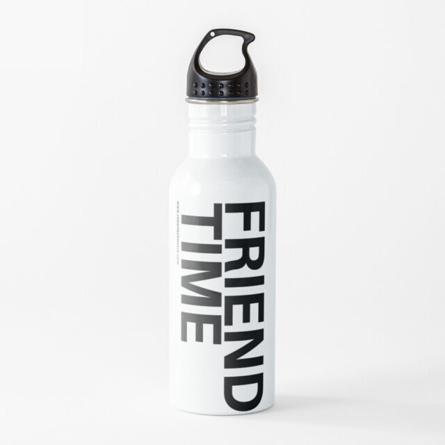Friend Time Logo Black Portrait Water Bottle