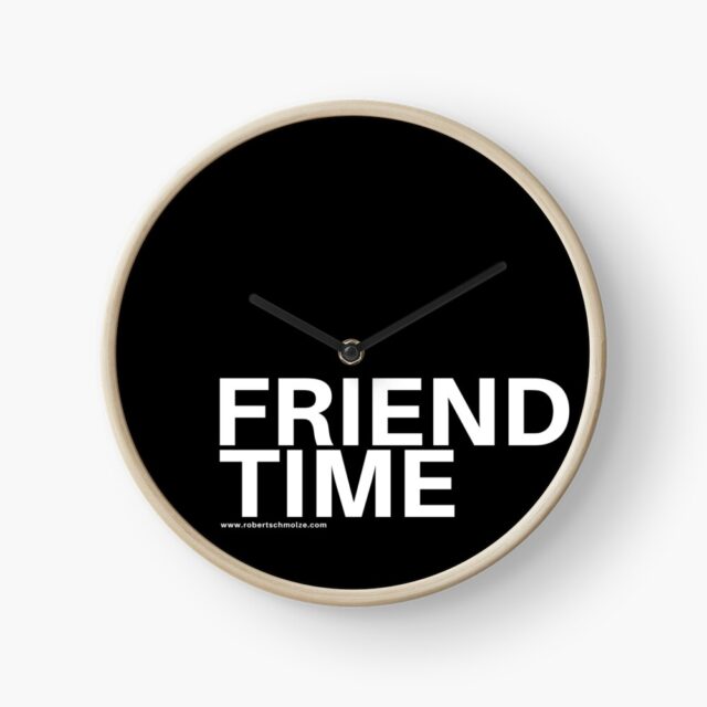 Imagination Insurance the Art Project FRIEND TIME BAMBOO CLOCK BLACK