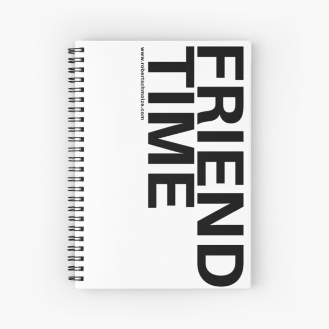 Friend Time Logo Black Portrait Spiral Notebook