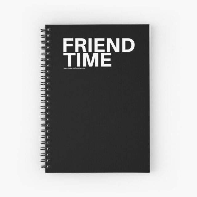 FRIEND TIME LOGO WHITE Spiral Notebook